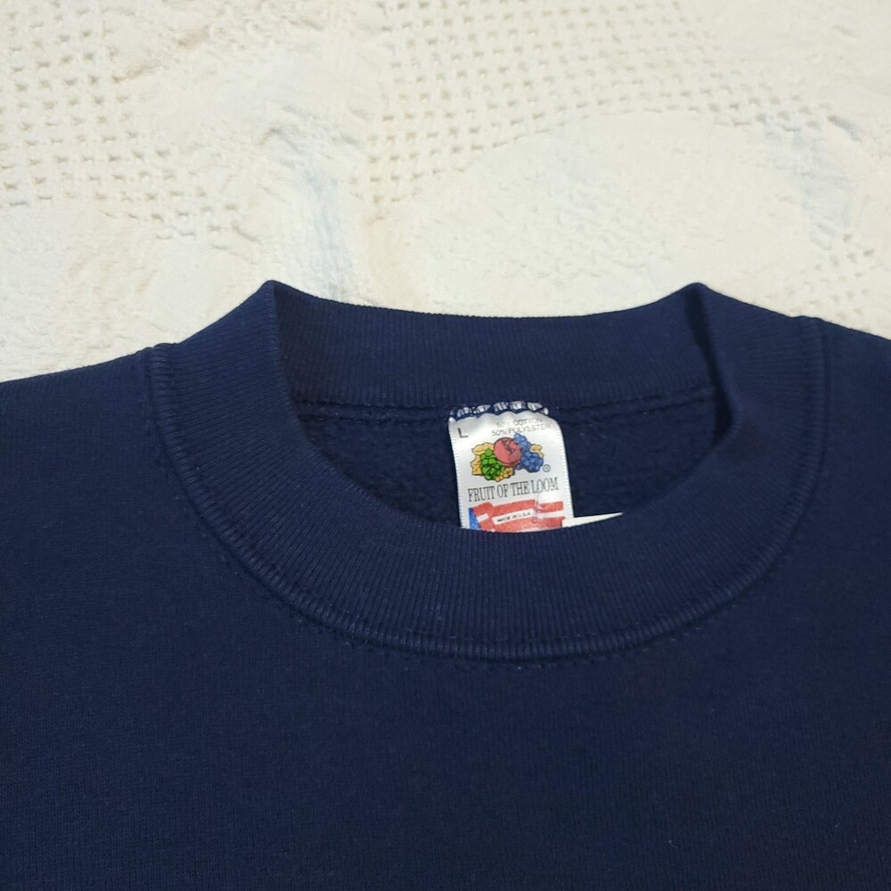 Vintage 80s 90s large vtg Crewneck Sweatshirt Norwegian Pride cotton vtg skater - Picture 3 of 8